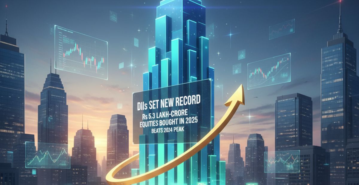 DIIs set new record with Rs 5.3 lakh-crore equities bought in 2025 so far, beats 2024 peak